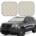 thumbnail image 1 of Windshield Sun Shade, Cute Flower Foldable Car Sun Shade Windshield For Front, 2 Pieces, 1 of 4