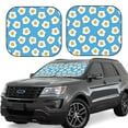 thumbnail image 1 of Windshield Sun Shade, Cute Fried Egg Turquoise Foldable Car Sun Shade Windshield For Front, 2 Pieces, 1 of 4
