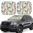 thumbnail image 1 of Windshield Sun Shade, Cute Macaw Monstera Flower Foldable Car Sun Shade Windshield For Front, 2 Pieces, 1 of 4