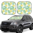 thumbnail image 1 of Windshield Sun Shade, Cute Pineapple Green Leaves Flower Foldable Car Sun Shade Windshield For Front, 2 Pieces, 1 of 4