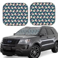thumbnail image 1 of Windshield Sun Shade, Cute Popcorn Expression Foldable Car Sun Shade Windshield For Front, 2 Pieces, 1 of 4