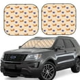 thumbnail image 1 of Windshield Sun Shade, Dachshund Dog Puppy Clouds Foldable Car Sun Shade Windshield For Front, 2 Pieces, 1 of 4