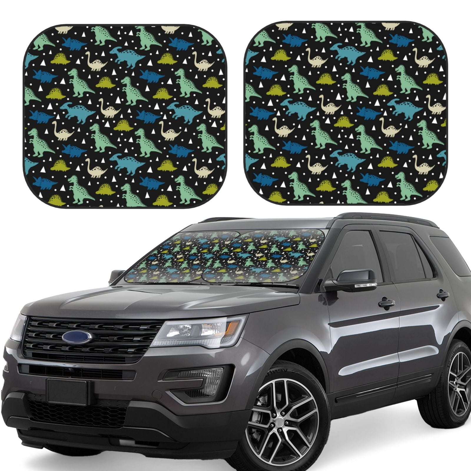 Crocodile Print Pattern Car Sun Shade