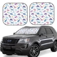 thumbnail image 1 of Windshield Sun Shade, Dinosaur Print N Foldable Car Sun Shade Windshield For Front, 2 Pieces, 1 of 4