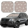 thumbnail image 1 of Windshield Sun Shade, Eiffel Towers White Foldable Car Sun Shade Windshield For Front, 2 Pieces, 1 of 4
