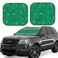 thumbnail image 1 of Windshield Sun Shade, Emerald Glitter Sparkles Foldable Car Sun Shade Windshield for Front, 2 Pieces, 1 of 7