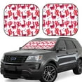 thumbnail image 1 of Windshield Sun Shade, Exotic Cute Alpaca Cactus Red Foldable Car Sun Shade Windshield For Front, 2 Pieces, 1 of 4