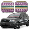 thumbnail image 1 of Windshield Sun Shade, Exotic Funny Cute Alpaca Foldable Car Sun Shade Windshield For Front, 2 Pieces, 1 of 4