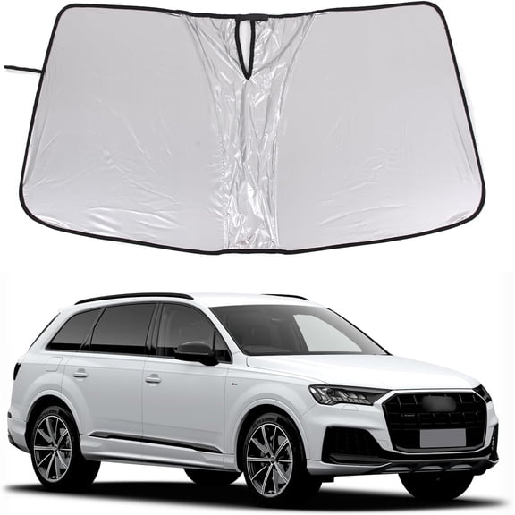 Windshield Sun Shade Fit for Audi Q7 2020-2023, Front Window Sunshade, Sun Visor Blocker, UV Protector