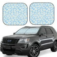 thumbnail image 1 of Windshield Sun Shade, Floral Daisy Foldable Car Sun Shade Windshield For Front, 2 Pieces, 1 of 1