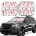 thumbnail image 1 of Windshield Sun Shade, Flower Leaves E Foldable Car Sun Shade Windshield For Front, 2 Pieces, 1 of 4