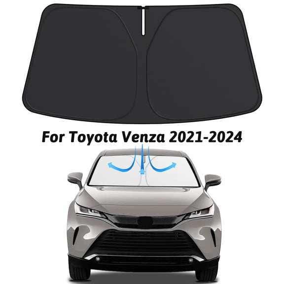 Windshield Sun Shade for Toyota Venza 2021-2025 Windshield Sun Shade Cover 4 Layer Foldable Front Window Shade Fit for Toyota Venza, Sun Visor Shade Blocks UV Rays