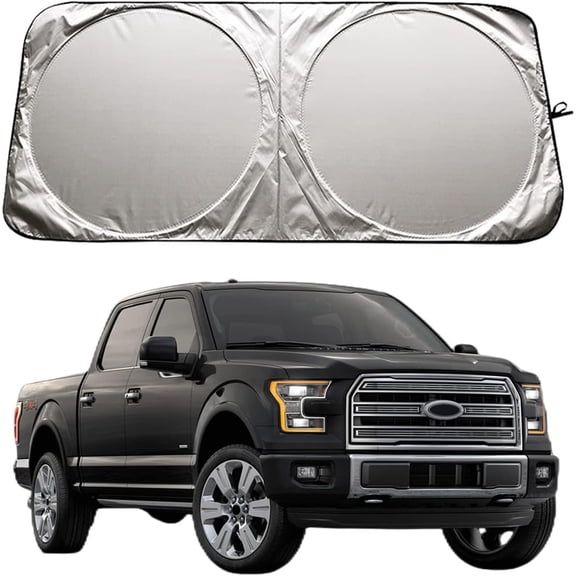 Windshield Sun Shade for Ford F150 F-150 F250 F350 1996-2024 2025 2026 Raptor Expedition 1997-2026 Escape 2013-2019 Car Front Window Sunshade Sun Visor Shield for Transit 2012-2026