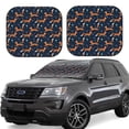 thumbnail image 1 of Windshield Sun Shade, Fox With Flower Pattern Foldable Car Sun Shade Windshield For Front, 2 Pieces, 1 of 4
