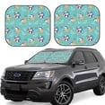 thumbnail image 1 of Windshield Sun Shade, Funny Cartoon Sharks Foldable Car Sun Shade Windshield For Front, 2 Pieces, 1 of 4