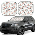 thumbnail image 1 of Windshield Sun Shade, Funny Cute Cow Rainbow Clouds Foldable Car Sun Shade Windshield For Front, 2 Pieces, 1 of 4