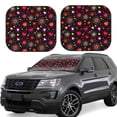 thumbnail image 1 of Windshield Sun Shade, Geometric Hearts Foldable Car Sun Shade Windshield for Front, 2 Pieces, 1 of 7