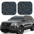 thumbnail image 1 of Windshield Sun Shade, Golden Peonies Foldable Car Sun Shade Windshield For Front, 2 Pieces, 1 of 4