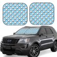 thumbnail image 1 of Windshield Sun Shade, Golf Balls 1 Foldable Car Sun Shade Windshield for Front, 2 Pieces, 1 of 7