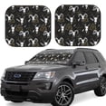 thumbnail image 1 of Windshield Sun Shade, Gothic Style Cool Goat Skull Foldable Car Sun Shade Windshield For Front, 2 Pieces, 1 of 4