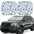 thumbnail image 1 of Windshield Sun Shade, Gray Conch Shell Foldable Car Sun Shade Windshield For Front, 2 Pieces, 1 of 4
