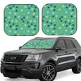 thumbnail image 1 of Windshield Sun Shade, Green Lemon Leaves Bubble Foldable Car Sun Shade Windshield For Front, 2 Pieces, 1 of 4