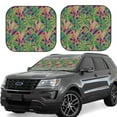 thumbnail image 1 of Windshield Sun Shade, Green Plants Foldable Car Sun Shade Windshield For Front, 2 Pieces, 1 of 4