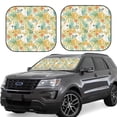 thumbnail image 1 of Windshield Sun Shade, Hand Drawn Cockatoo Parrot Flower Foldable Car Sun Shade Windshield For Front, 2 Pieces, 1 of 4