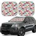 thumbnail image 1 of Windshield Sun Shade, Hawaiian Style Cute Cartoon Cat Foldable Car Sun Shade Windshield For Front, 2 Pieces, 1 of 4