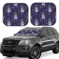 thumbnail image 1 of Windshield Sun Shade, Lavender Flowers Love Kettle Foldable Car Sun Shade Windshield For Front, 2 Pieces, 1 of 4