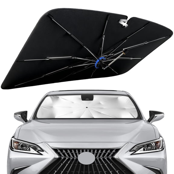 Windshield Sun Shade for Lexus ES 2018-2026 with 360° Rotating Shaft, Custom Fit Umbrella Sunshade for UV Blocking, Interior Heat Protection, Easy Storage