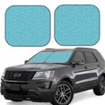 thumbnail image 1 of Windshield Sun Shade, Light Blue Glitter Patterns Foldable Car Sun Shade Windshield For Front, 2 Pieces, 1 of 4