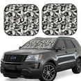 thumbnail image 1 of Windshield Sun Shade, Lilies Flowers Butterfly Foldable Car Sun Shade Windshield For Front, 2 Pieces, 1 of 4