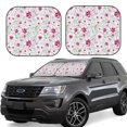 thumbnail image 1 of Windshield Sun Shade, Lilies Flowers Purple Red Foldable Car Sun Shade Windshield For Front, 2 Pieces, 1 of 4