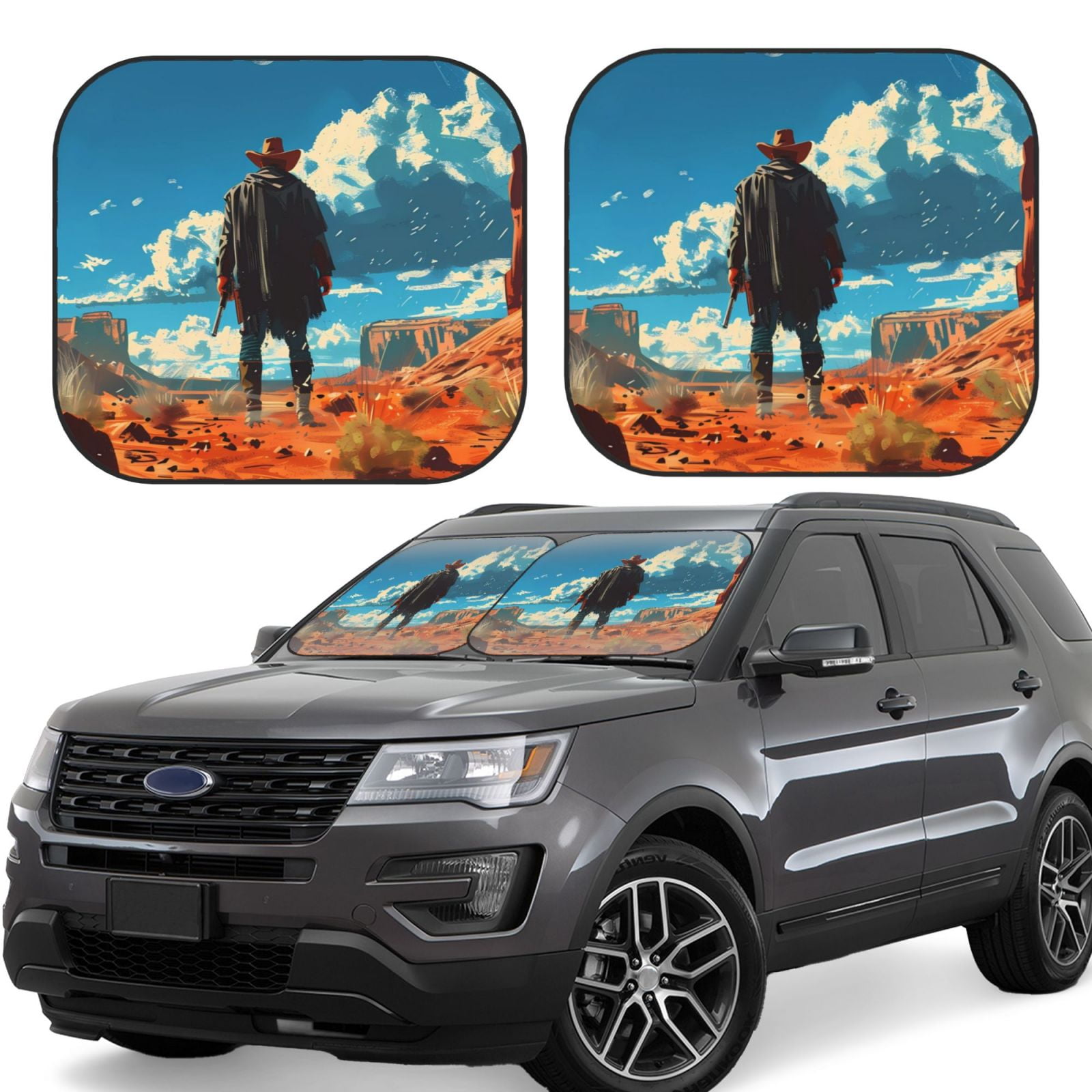 Nicolson Hunting Weathered Tartan Car Sun Shade - 2 Pieces main image 0