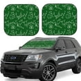 thumbnail image 1 of Windshield Sun Shade, Math Pattern Green Foldable Car Sun Shade Windshield For Front, 2 Pieces, 1 of 4