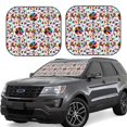 thumbnail image 1 of Windshield Sun Shade, Mexican Bright Style Foldable Car Sun Shade Windshield For Front, 2 Pieces, 1 of 4