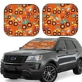 Windshield Sun Shade, Monster Truck,Truck Cartoon 2Piece Foldablecar