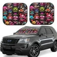 thumbnail image 1 of Windshield Sun Shade, Monstrous Cartoon Characters Foldable Car Sun Shade Windshield for Front, 2 Pieces, 1 of 7