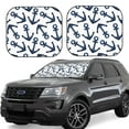 thumbnail image 1 of Windshield Sun Shade, Navy Blue Anchor Foldable Car Sun Shade Windshield For Front, 2 Pieces, 1 of 4
