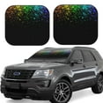 thumbnail image 1 of Windshield Sun Shade, Night Rainbow Sparkles Foldable Car Sun Shade Windshield for Front, 2 Pieces, 1 of 7