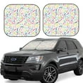 thumbnail image 1 of Windshield Sun Shade, Numbers Math Color Foldable Car Sun Shade Windshield For Front, 2 Pieces, 1 of 4