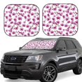 thumbnail image 1 of Windshield Sun Shade, Orchids Flowers Purple Foldable Car Sun Shade Windshield For Front, 2 Pieces, 1 of 4