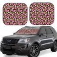 thumbnail image 1 of Windshield Sun Shade, Pale Pink Strawberry Foldable Car Sun Shade Windshield For Front, 2 Pieces, 1 of 4