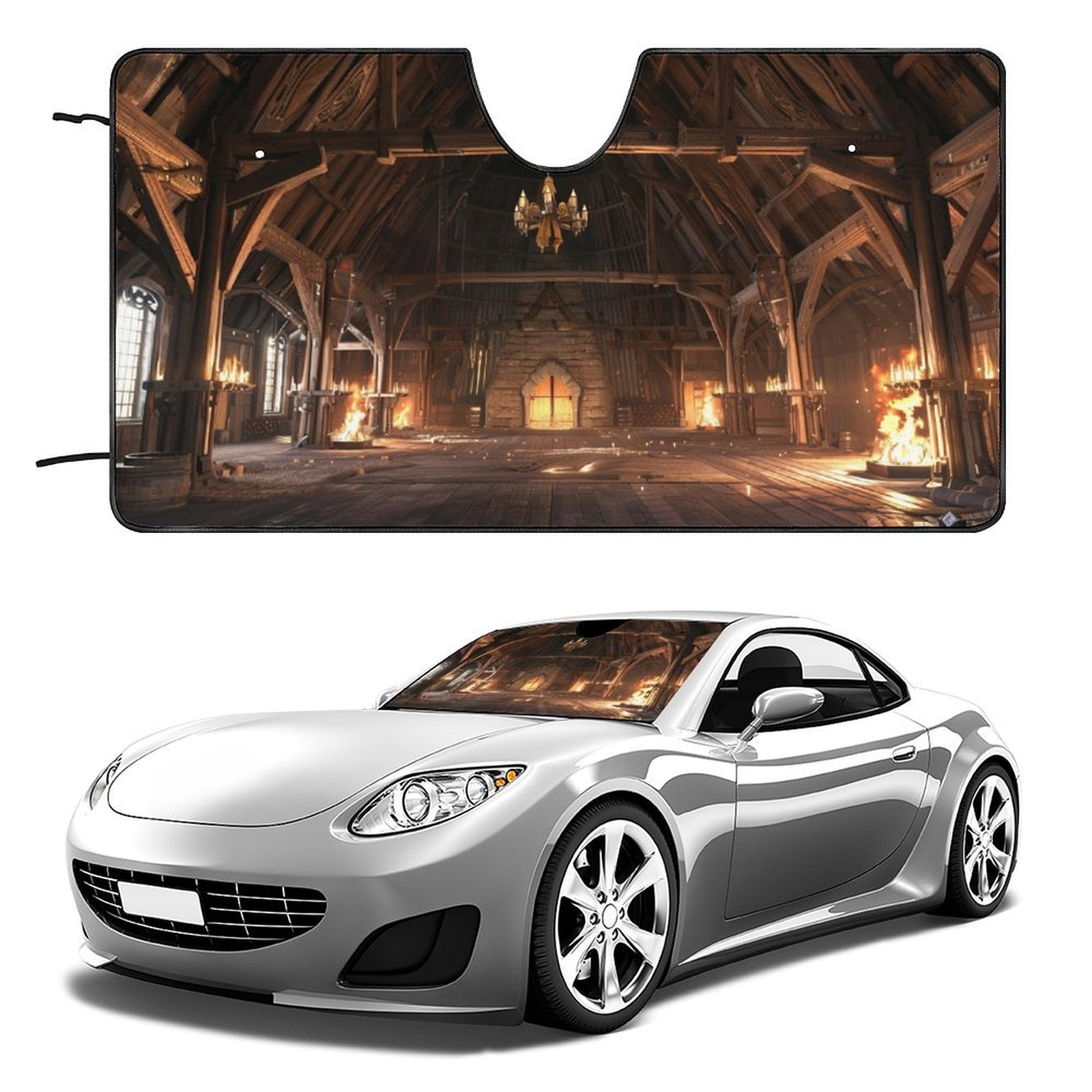 Car Windshield Sun Shade Foldable Car Windshield Sun Shade - View #3