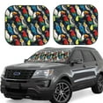 thumbnail image 1 of Windshield Sun Shade, Parrot Foldable Car Sun Shade Windshield For Front, 2 Pieces, 1 of 4