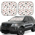 thumbnail image 1 of Windshield Sun Shade, Pink Fashion Foldable Car Sun Shade Windshield For Front, 2 Pieces, 1 of 4