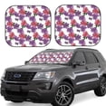 thumbnail image 1 of Windshield Sun Shade, Pink Purple Peonies Foldable Car Sun Shade Windshield For Front, 2 Pieces, 1 of 4