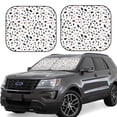 thumbnail image 1 of Windshield Sun Shade, Polygonal Circles Pattern Foldable Car Sun Shade Windshield For Front, 2 Pieces, 1 of 4
