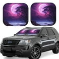 thumbnail image 1 of Windshield Sun Shade, Purple Moon Tree Night Sky Foldable Car Sun Shade Windshield for Front, 2 Pieces, 1 of 7